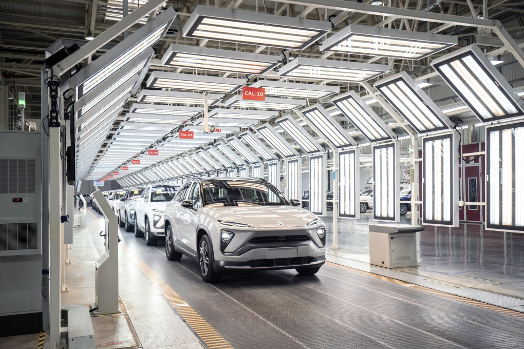 NIO sold 6,131 vehicles in February, down 36.5 per cent from the previous month. Photo: Bloomberg