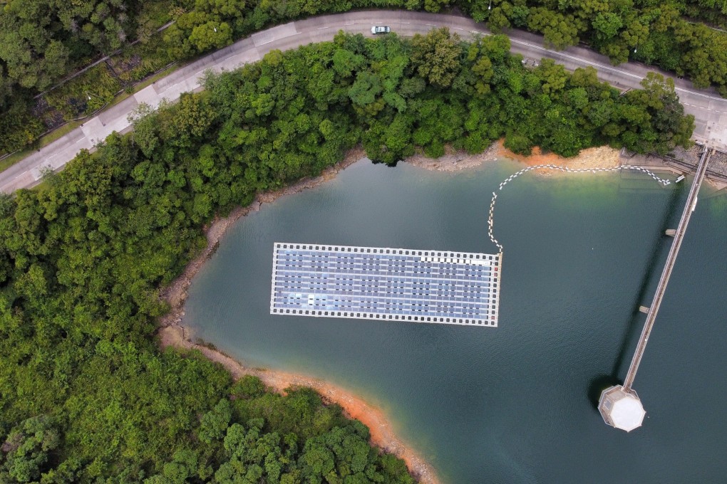 Hong Kong has installed small floating solar farms at the Shek Pik and Plover Cove Reservoirs to collect data for similar large-scale projects in the future. Photo: Martin Chan