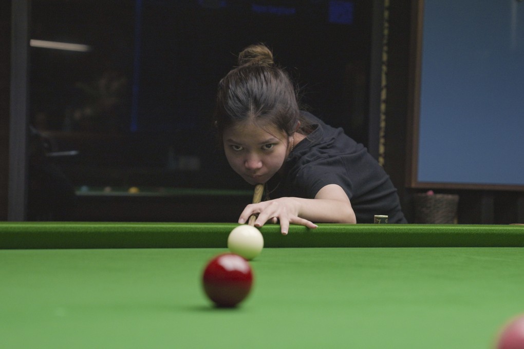 Nutcharut ‘Mink’ Wongharuthai practises at Bangkok’s Hi-End Snooker Club days after winning the World Women’s Snooker Championship. Photo: Vijitra Duangdee