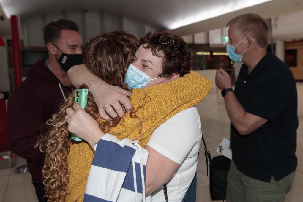 Passengers arrive at Perth domestic airport in Western Australia on Thursday. Photo: AAP Image via AP