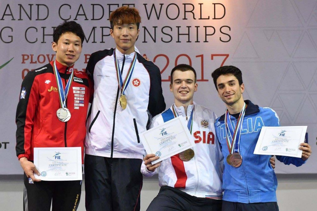 Cheung Ka-long of Hong Kong crowned the junior foil world champion in 2017. Photo: Handout