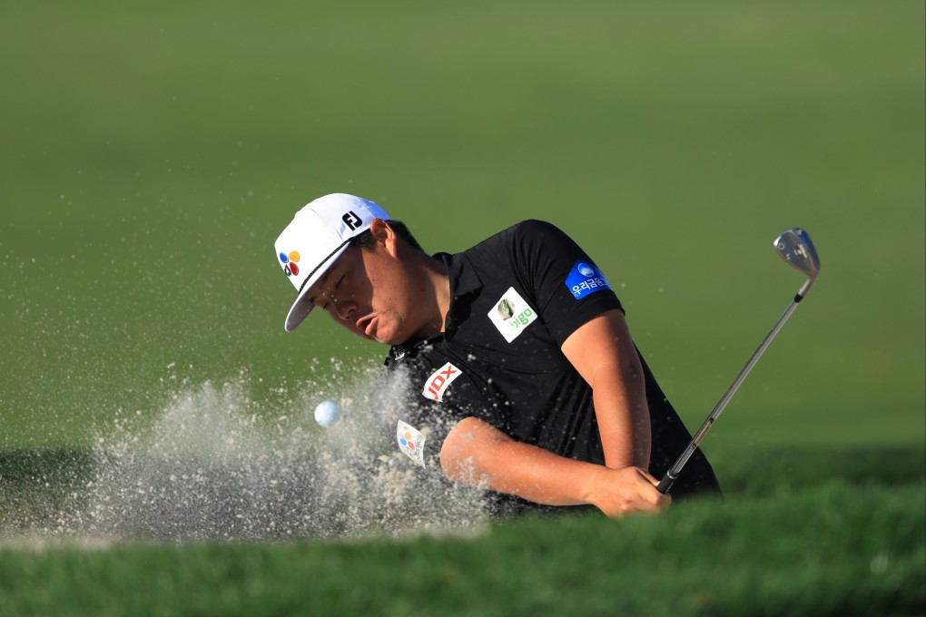 Sungjae Im plays out of a bunker on 11 during the first round of the Arnold Palmer Invitational. Photo: Getty Images