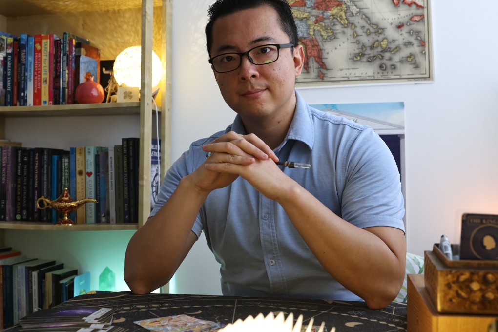 Letao Wang, who has conducted psychic readings in Hong Kong for more than a decade, says the pandemic is taking a toll on people’s mental health. Photo: K. Y. Cheng