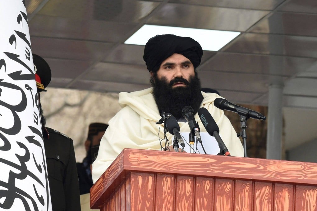 First officially released photos of Taliban Interior Minister Sirajuddin Haqqani on Saturday. Photo: AFP