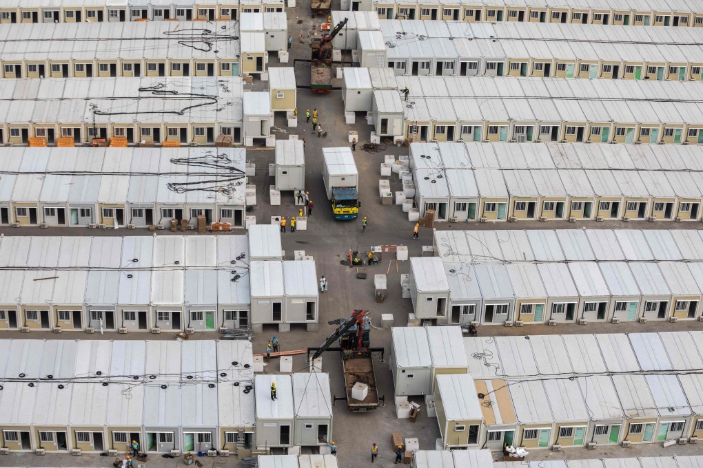A temporary isolation facility in Hong Kong. Photo: AFP