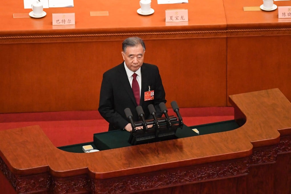Wang Yang, chairman of the Chinese People’s Political Consultative Conference, speaks at Friday’s opening ceremony of the CPPCC. Photo: AFP