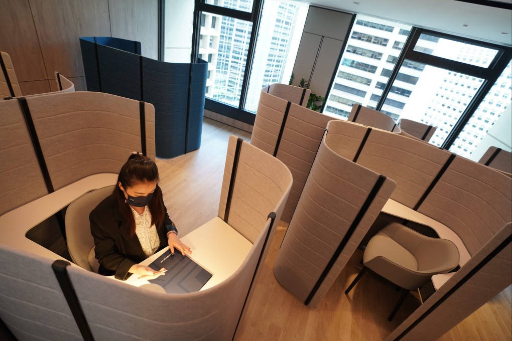 Hongkong Land, the biggest landlord in Central, launched its co-working space Centricity Flex in Central in June 2021. Developers have taken advantage of Hong Kong’s depressed hotel valuations to acquire properties that can be converted into shared working and living spaces. Photo: Felix Wong