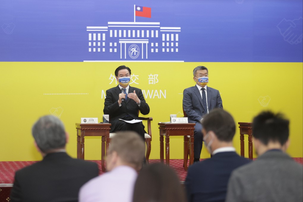 Foreign minister Joseph Wu (left) said more than US$10 million had been collected. Photo: CNS