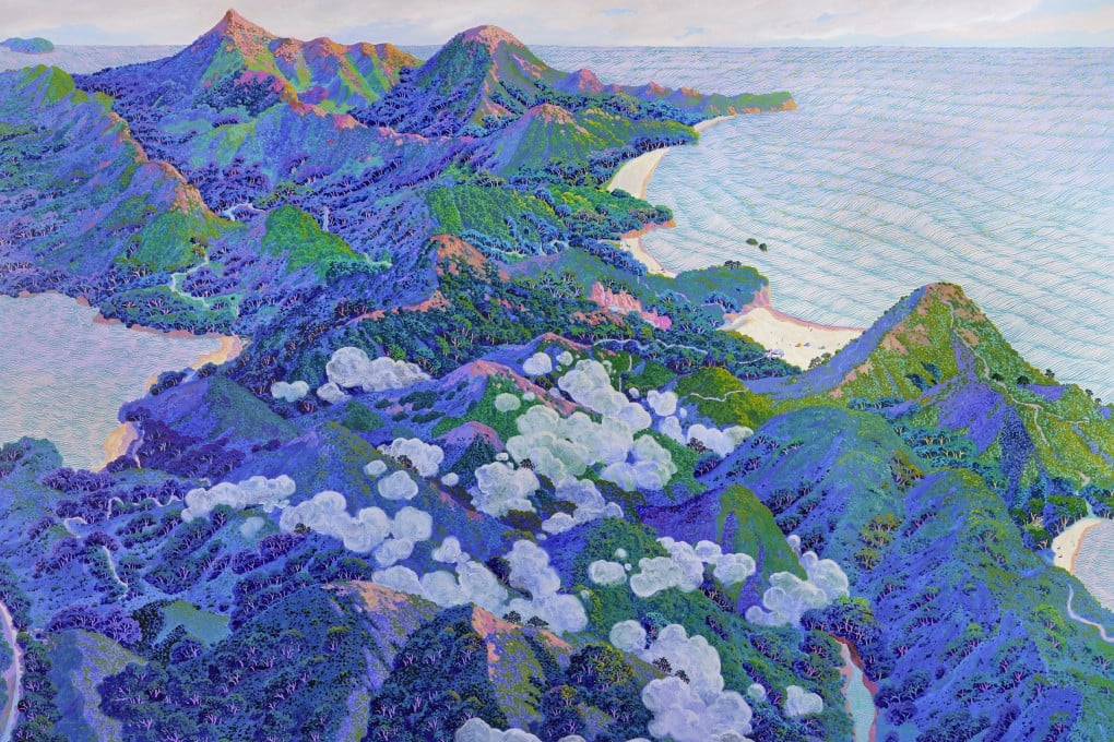 Detail from MacLehose Trail section 2 (2022), one of Hong Kong artist Stephen Wong Chun-hei’s 10 representations of the city’s longest hiking trail on private sale via auction house Bonhams. Photo:
Bonhams