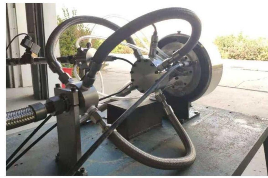 The prototype engine built by Tsinghua University researchers. Photo: Handout