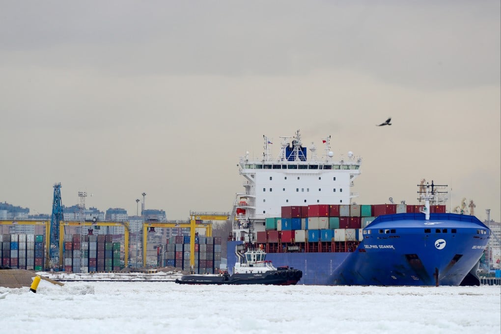 A container ship St. Petersburg Port in Russia. Photo: DPA