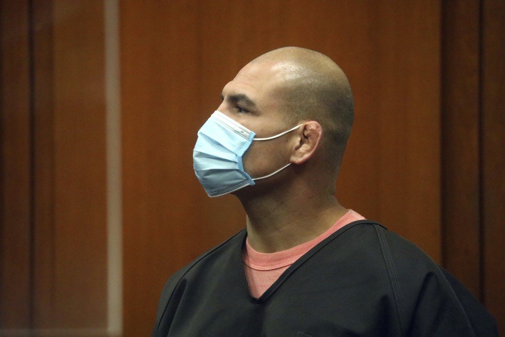 Cain Velasquez listens during a hearing at the Santa Clara County Hall of Justice on Monday. Photo: AP