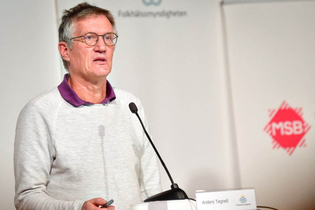 State epidemiologist Anders Tegnell speaks during a news conference about Covid -19 in Stockholm, Sweden, in 2020. Photo: Reuters