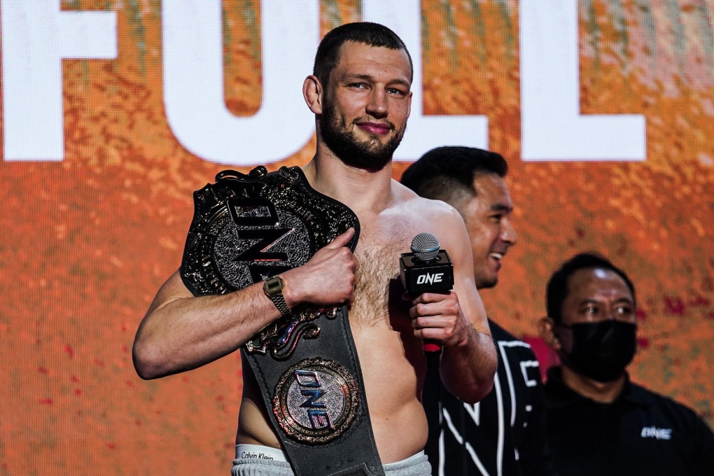 Reinier de Ridder speaks at the ONE: Full Circle ceremonial weigh-ins. Photo: ONE Championship
