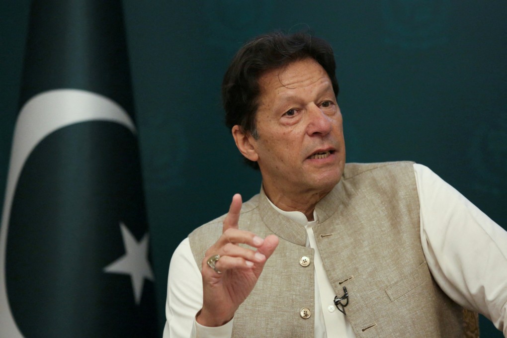 Pakistan Prime Minister Imran Khan speaks during an interview in Islamabad in June 2021. Photo: Reuters