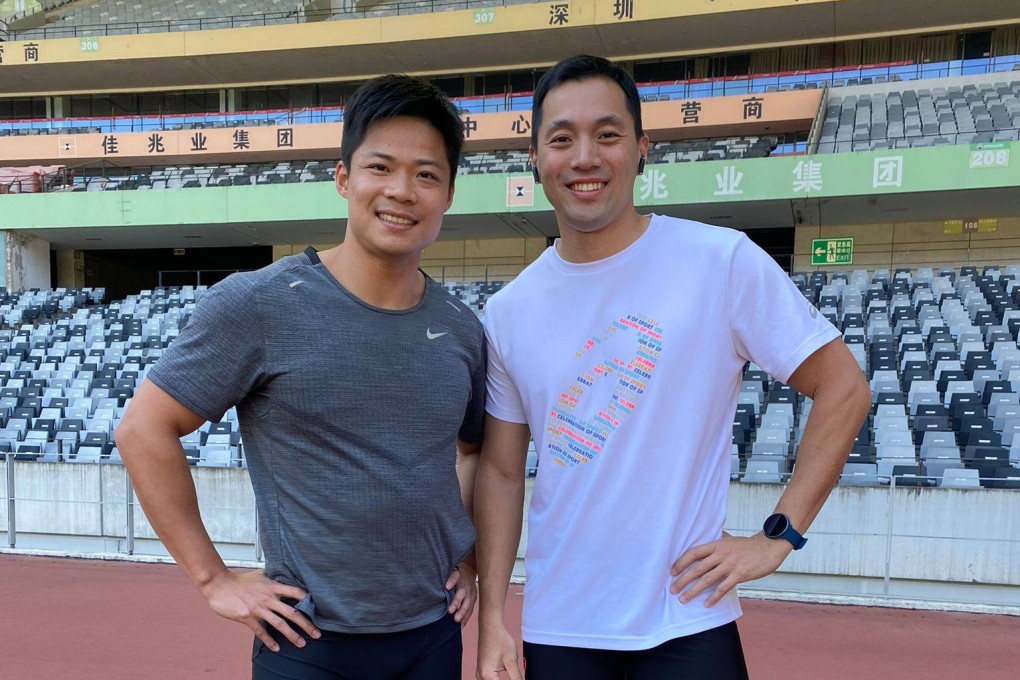 Hong Kong sprinter Ng Ka-fung (right) likes to call Su Bingtian “Big Brother”.  Photo: Handout