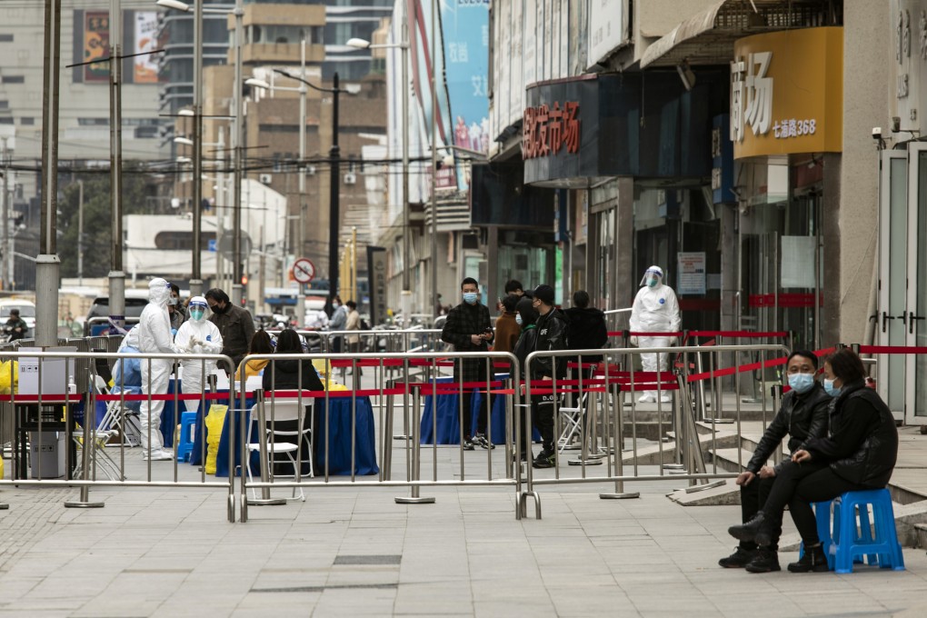 A Covid-19 testing facility in Shanghai on Thursday, March 10, 2022. Photo: Bloomberg