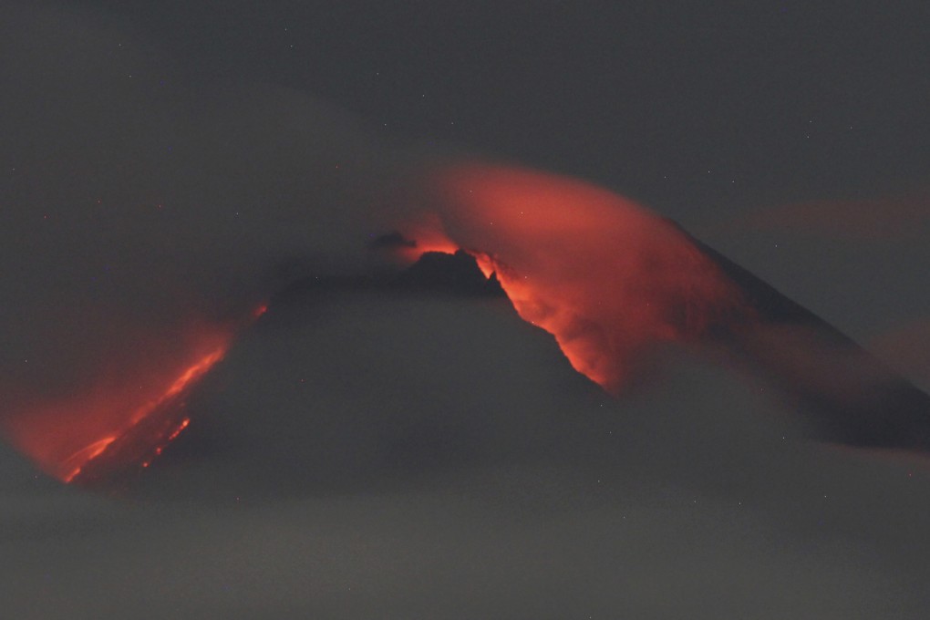 Lava flows down from the crater of Mount Merapi in Sleman, Central Java, on Thursday. Photo: AP
