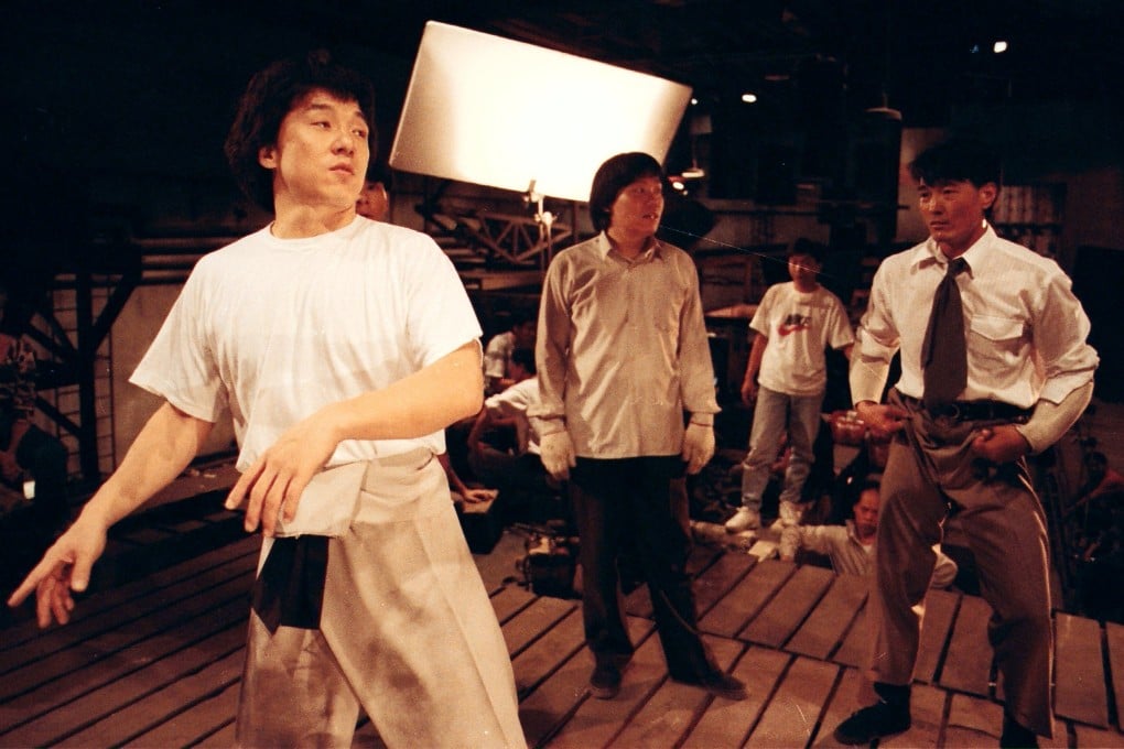 Jackie Chan works on a fight sequence for Drunken Master II (also released as The Legend of Drunken Master) in 1993. Chan served as stunt coordinator as well as starring in the film. Photo: SCMP
