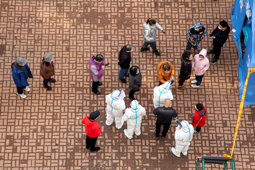 Residents queue for nucleic acid tests in China’s northeastern Jilin province as the country continues to battle Covid-19 outbreaks. Photo: AFP
