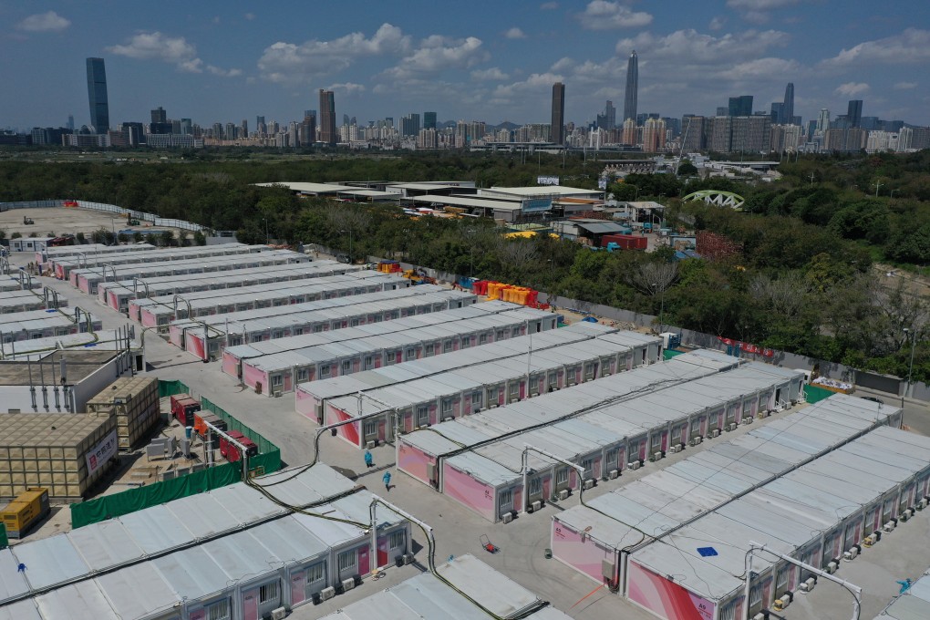 A community isolation facility for infected residents at San Tin in Lok Ma Chau on March 10. Photo: Sam Tsang