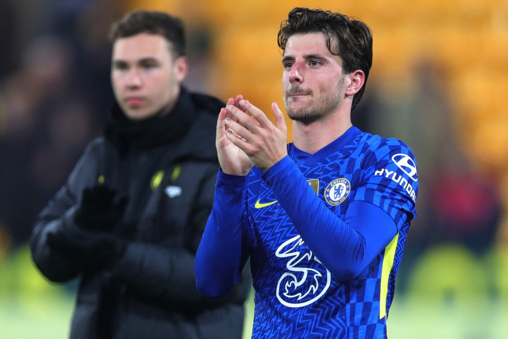 Three has demanded its logo be removed from players jerseys, as worn here by Mason Mount. Photo: Reuters