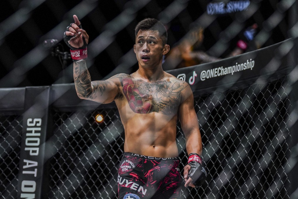 Martin Nguyen celebrates his victory over Kirill Gorobets.