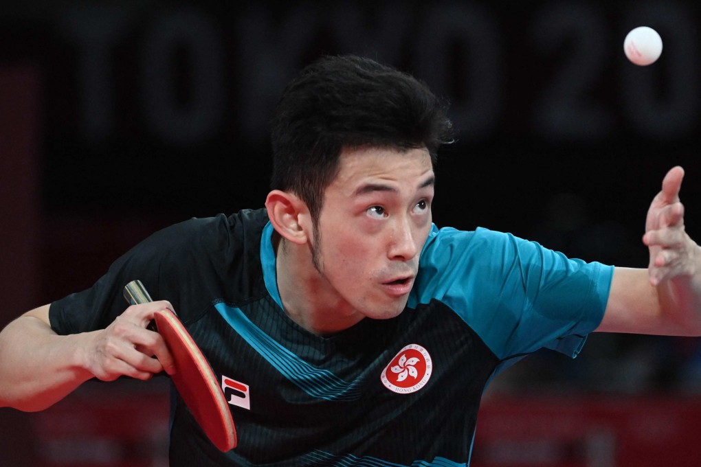Hong Kong table tennis number one player Wong Chun-ting in the Tokyo Olympic Games men’s team round of 16 game event at the Tokyo Metropolitan Gymnasium in Japan. Photo: AFP