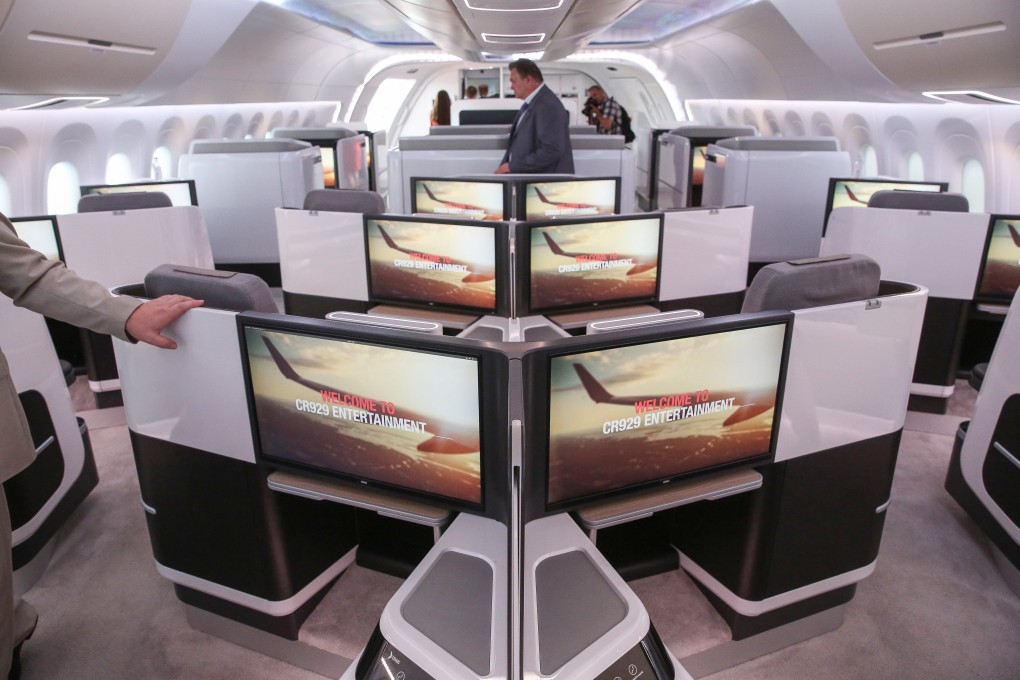 To break the duopoly of Boeing and Airbus, China and Russia have sought to develop a wide-body passenger jet, although the launch of the CR929 has suffered a series of delays since 2015. Photo: Bloomberg