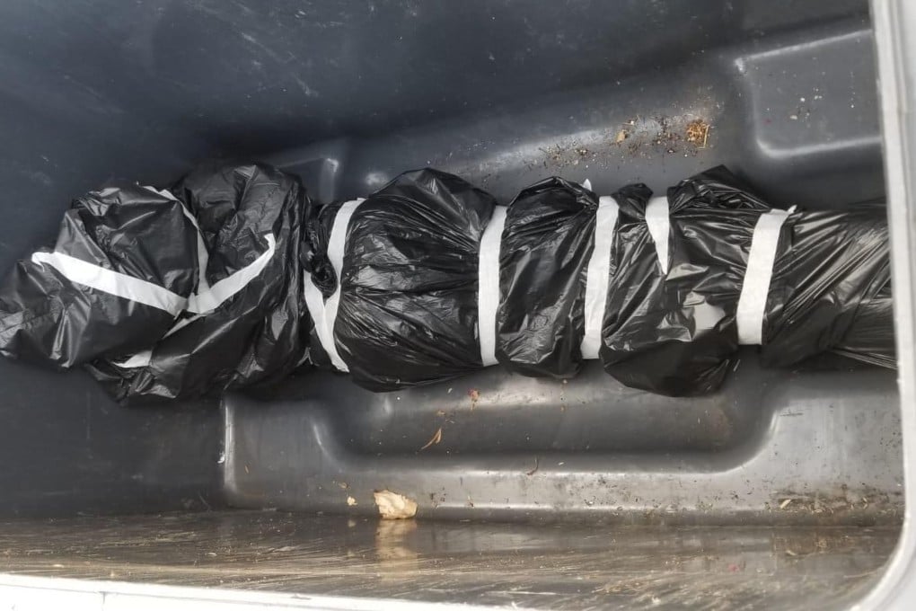 Police were called to a Hong Kong beach after a discarded sex doll wrapped in plastic was mistaken for a human body. Photo: Handout