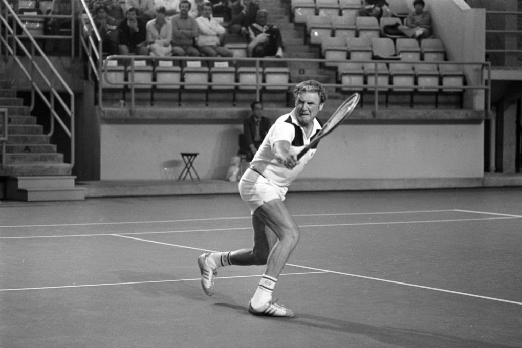Hong Kong’s first Grand Masters tennis event in 1980 was won by Frank Sedgman (pictured), a 52-year-old who won five Grand Slam singles and 22 doubles titles as an amateur. Photo: Robin Lam Kit