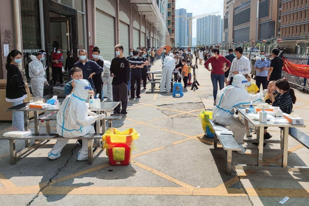 Shenzhen is in a de facto lockdown, with mass testing underway. Photo: AFP