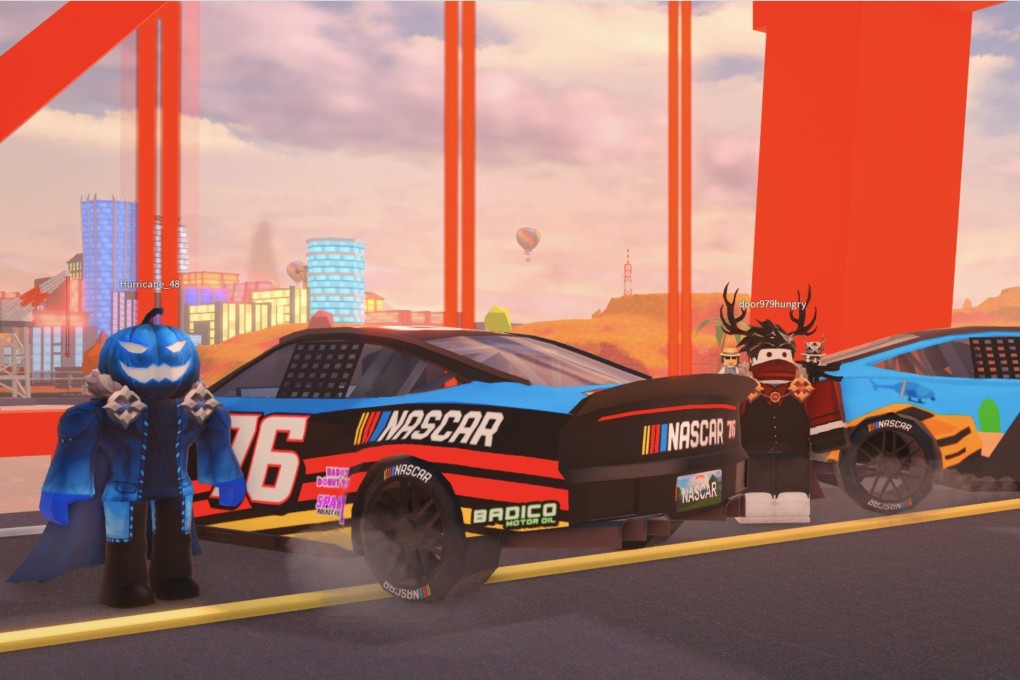 As the metaverse evolves, people are rethinking intellectual property rights. Roblox Nascar (above) allows users to create their own cars, tracks and other peripherals. Photo: Roblox