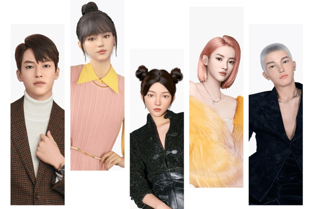 Five virtual idols operated by Beijing-based StarHeir Technology have been given different backgrounds in fashion, streetwear, beauty and music. Photo: StarHeir Technology