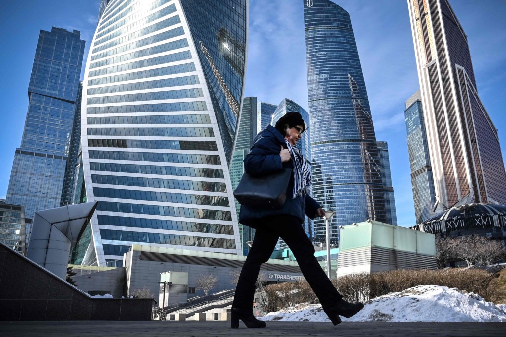 Moscow’s International Business Centre in the Russian capital. Western sanctions have placed severe restrictions on banks and their financial transactions with Russia. Photo: AFP
