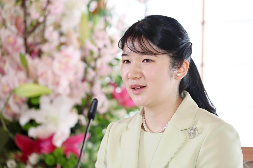 Princess Aiko speaks at her first press conference at the Imperial Palace in Tokyo. Photo: Kyodo