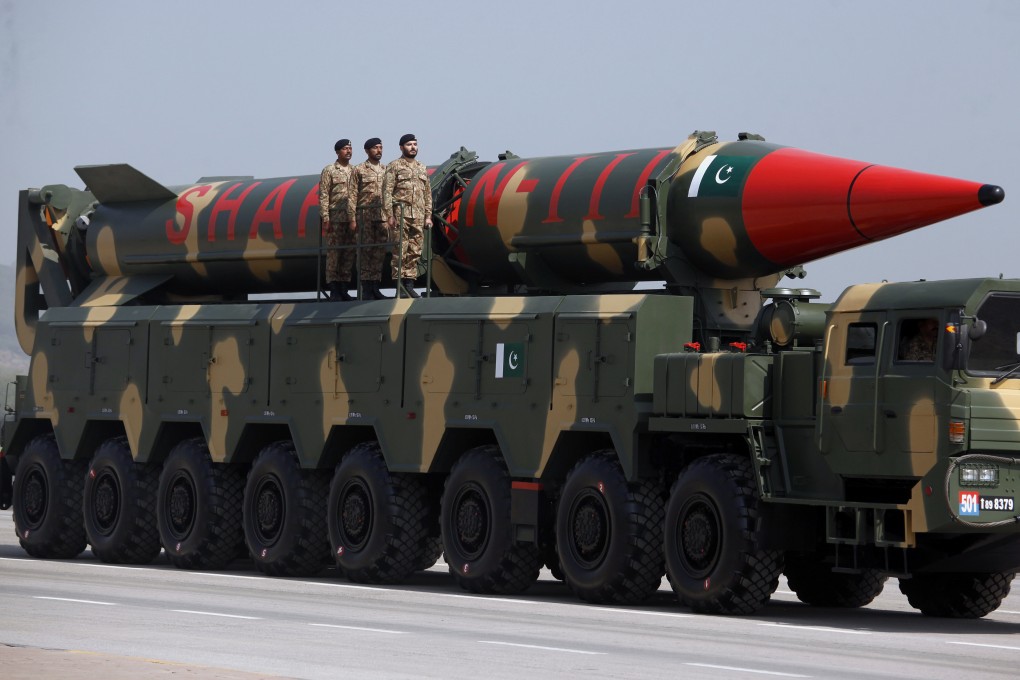 A Pakistani nuclear missile on display during a military parade in Islamabad. File photo: AP