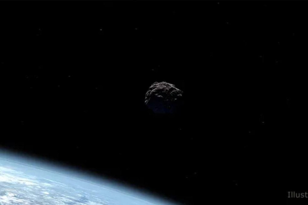 An illustration of asteroid 2022 EB5 as it approached Earth. Photo: Nasa-JPL