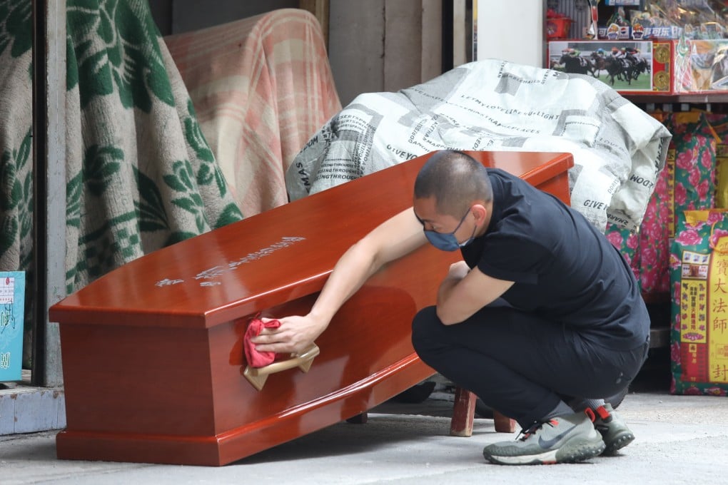 Hong Kong’s funeral industry has warned that the city faces a shortage of coffins amid a surge in coronavirus-related deaths. Photo: Yik Yeung-man