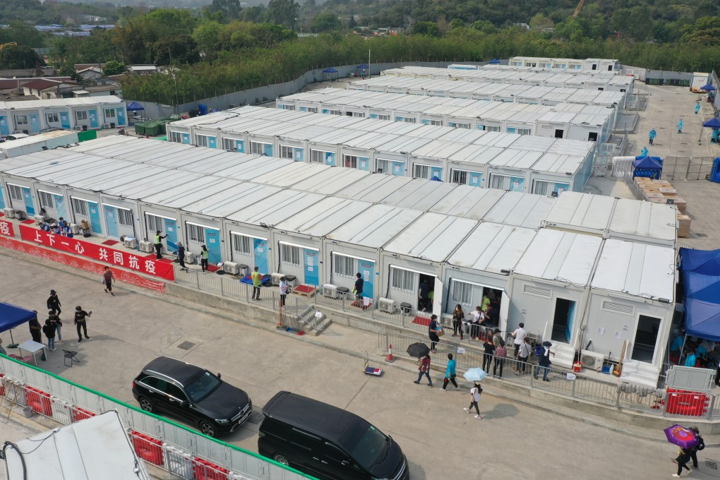 A community isolation facility in Fanling for residents with mild symptoms. Photo: Felix Wong