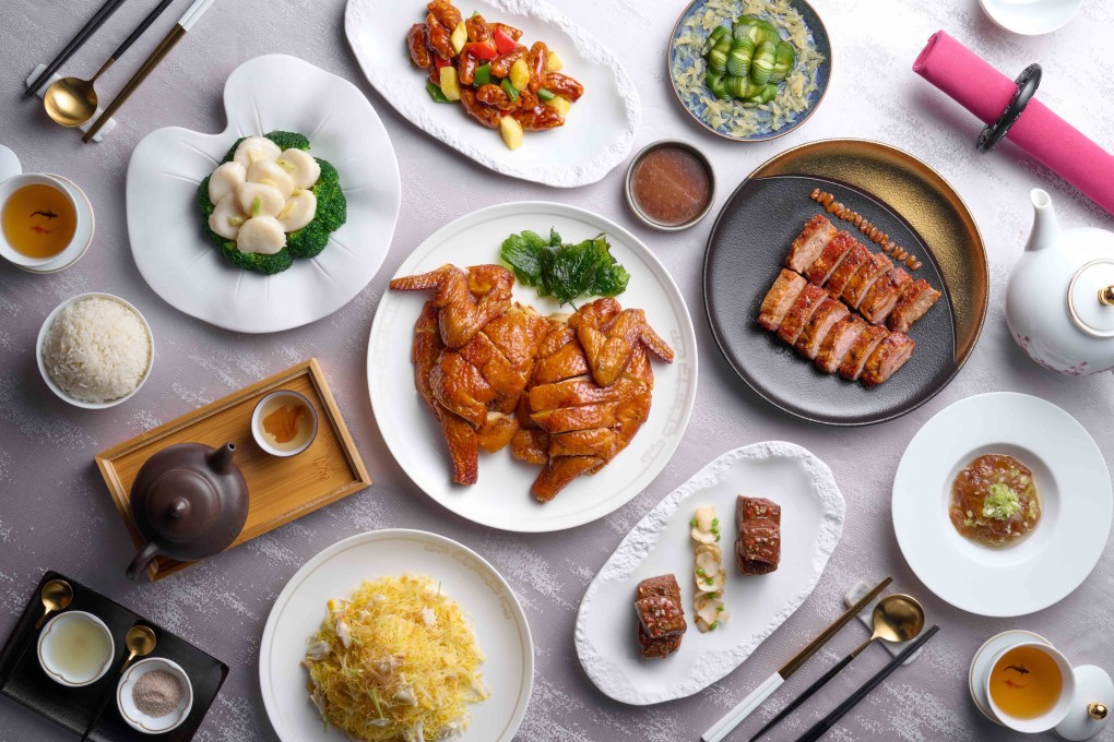 A selection of dishes that can be ordered as a takeaway from the Michelin-star Man Wah restaurant, at the Mandarin Oriental, in Central, Hong Kong. Photo: Mandarin Oriental
