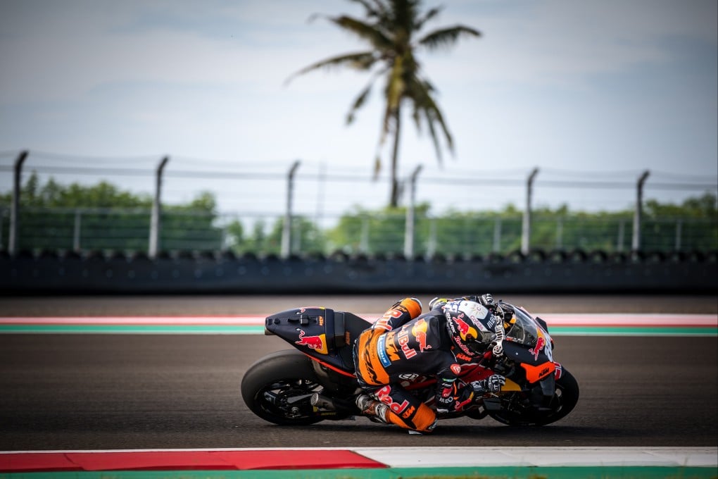 Miguel Oliveira of Portugal and Red Bull KTM Factory Racing on the Mandalika International Street Circuit. Photo: Getty Images
