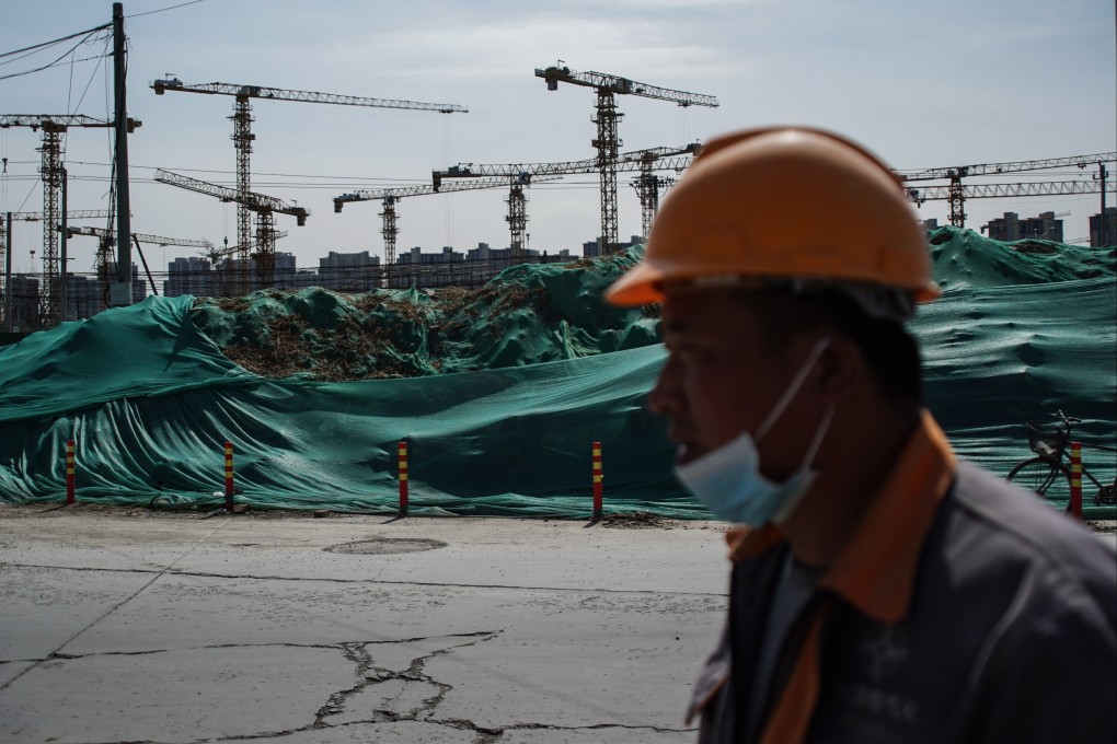 A construction site of China Evergrande Group’s project in Beijing. Photo: EPA-EFE