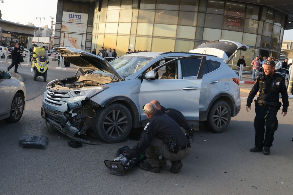 Police said the attacker careened his car into a person and stabbed others across a swath of the city center in Beersheba. Photo: Xinhua