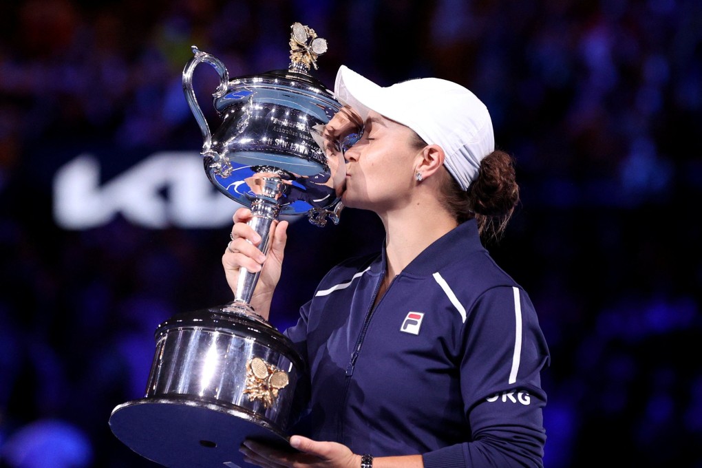 Australia’s Ashleigh Barty celebrates winning the Australian Open. Photo: Reuters