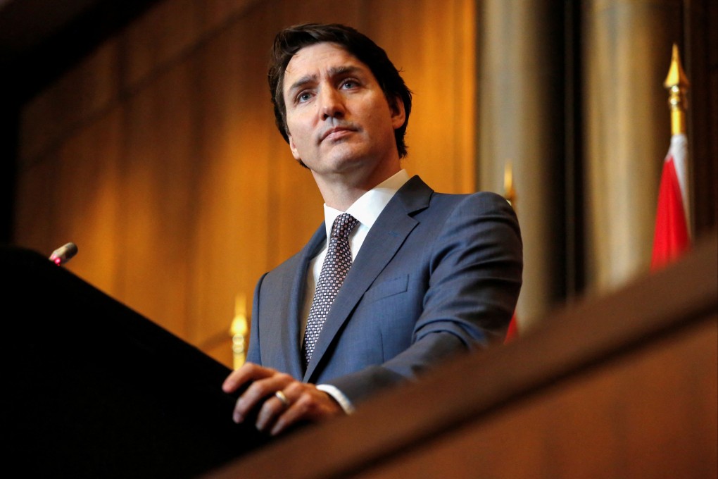 Canada’s Prime Minister Justin Trudeau speaks at a press conference in Ottawa, Ontario, Canada March 22, 2022. REUTERS/Patrick Doyle