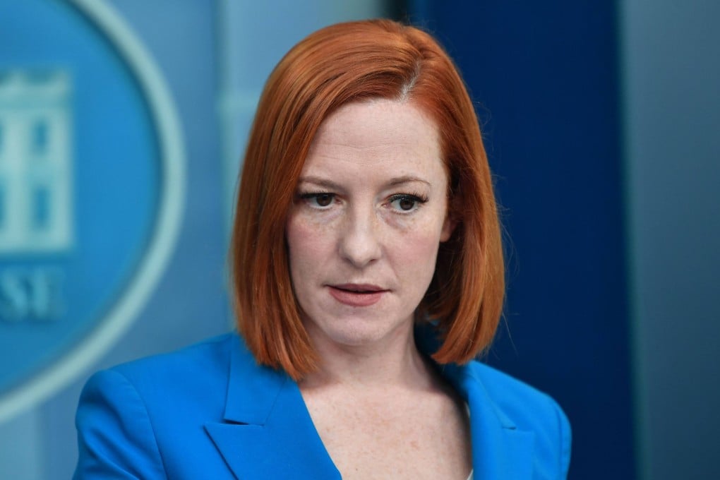 White House press secretary Jen Psaki on Monday. Photo: AFP