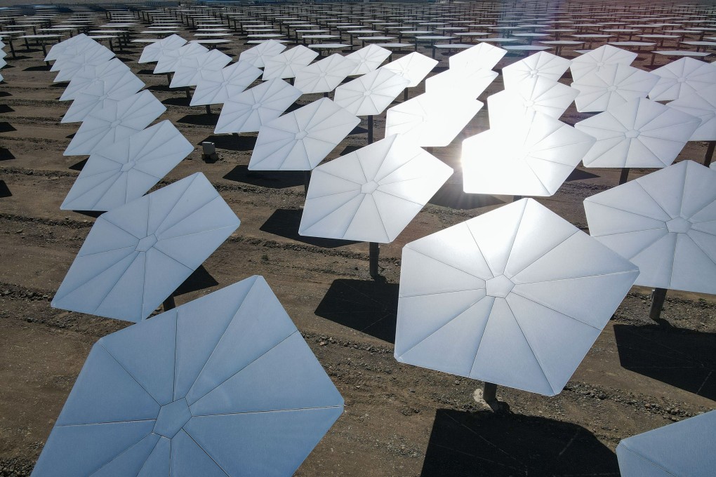 A photothermal power station in northwest China’s Xinjiang Uygur Autonomous Region. Photo: Xinhua