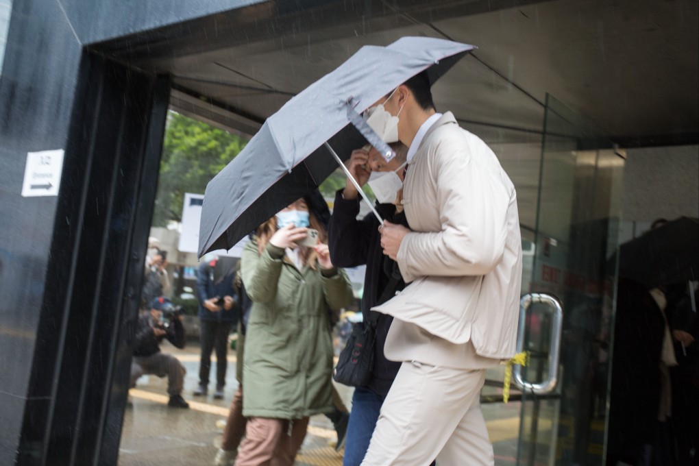 Architect Leung Hon-to leaves the District Court after a previous hearing in February. Photo: Brian Wong