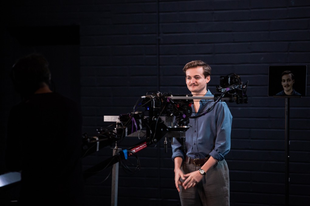 Game of Thrones star Jack Gleeson in a live-streamed performance of To Be A Machine (Version 1.0), which is based on Mark O’Connell’s book about transhumanism. Photo: Ste Murray